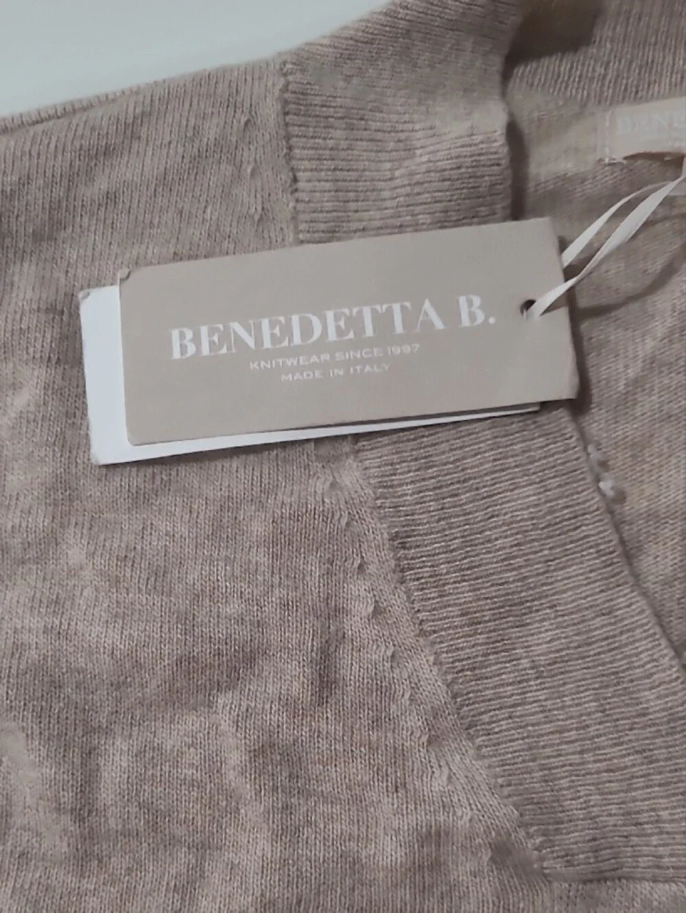 Benedetta B. Women's Beige V-Neck Sweater